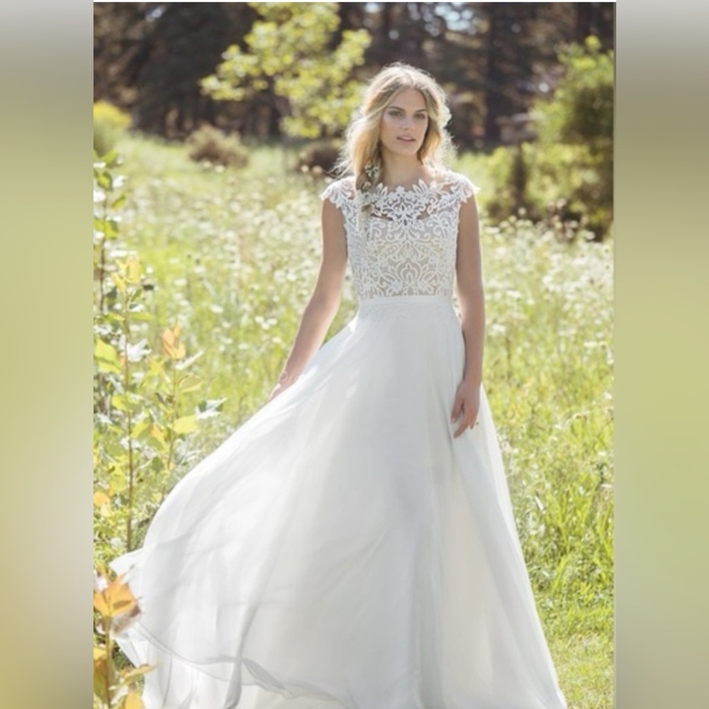 Lillian West Size 12 Sabrina‎ A-line Wedding Dress